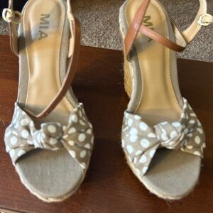 MIA Women's Wedge Sandals - Tan and Cream